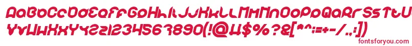 pandaman Bold Italic Font – Red Fonts on White Background