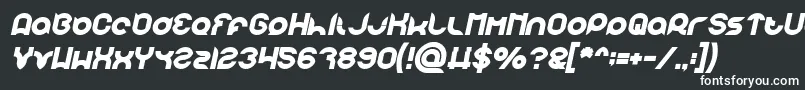 フォントpandaman Bold Italic – 白い文字