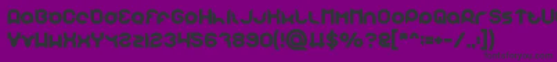 Czcionka pandaman Bold – czarne czcionki na fioletowym tle
