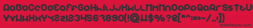 pandaman Bold Font – Black Fonts on Red Background