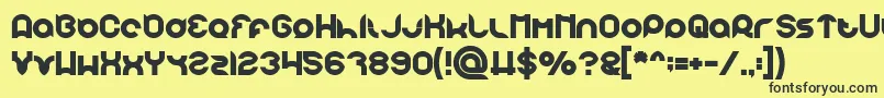 pandaman Bold Font – Black Fonts on Yellow Background
