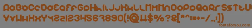 pandaman Bold Font – Brown Fonts on Gray Background