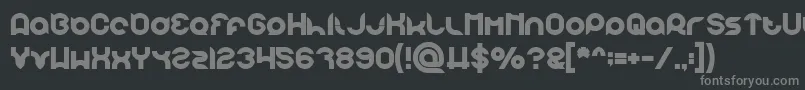 pandaman Bold Font – Gray Fonts on Black Background