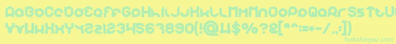 Czcionka pandaman Bold – zielone czcionki na żółtym tle