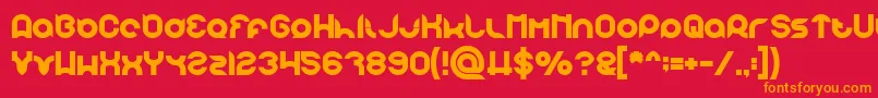 pandaman Bold Font – Orange Fonts on Red Background