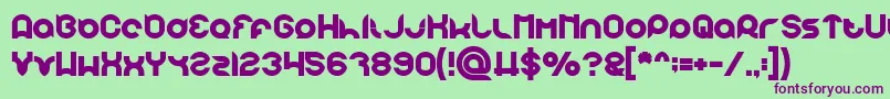 pandaman Bold Font – Purple Fonts on Green Background