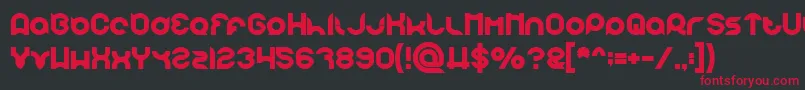 pandaman Bold Font – Red Fonts on Black Background