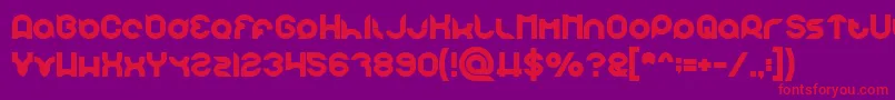 フォントpandaman Bold – 紫の背景に赤い文字