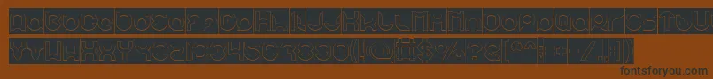 pandaman Hollow Inverse Font – Black Fonts on Brown Background