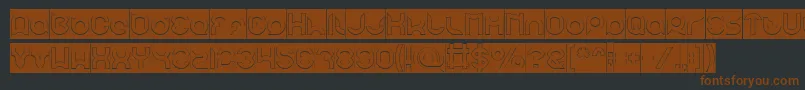 pandaman Hollow Inverse Font – Brown Fonts on Black Background