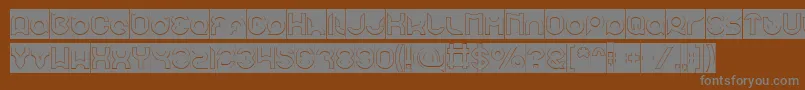 pandaman Hollow Inverse Font – Gray Fonts on Brown Background