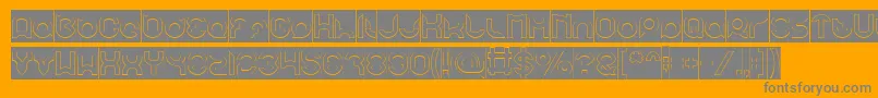 pandaman Hollow Inverse Font – Gray Fonts on Orange Background