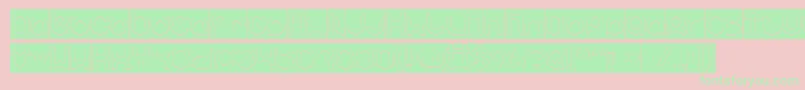 pandaman Hollow Inverse Font – Green Fonts on Pink Background