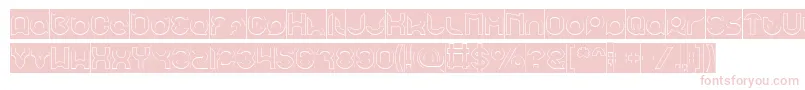 pandaman Hollow Inverse Font – Pink Fonts on White Background