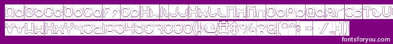 pandaman Hollow Inverse Font – White Fonts on Purple Background