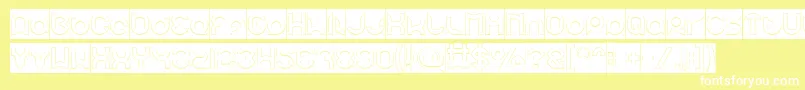 pandaman Hollow Inverse Font – White Fonts on Yellow Background