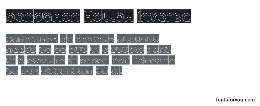 Review of the Pandaman Hollow Inverse Font