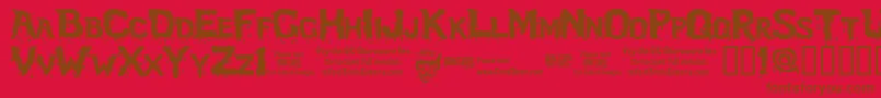 Bloofs Font – Brown Fonts on Red Background