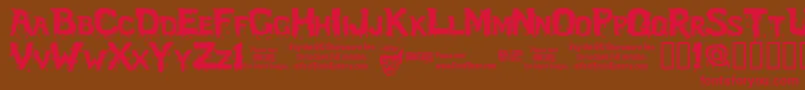 Bloofs Font – Red Fonts on Brown Background