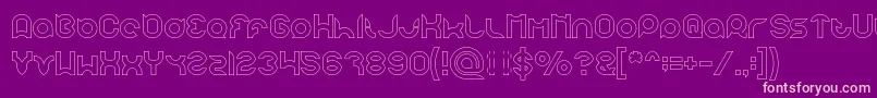 pandaman Hollow Font – Pink Fonts on Purple Background