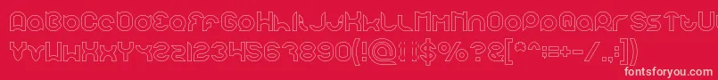 pandaman Hollow Font – Pink Fonts on Red Background