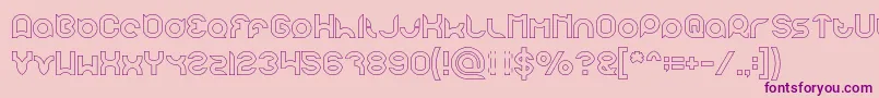 pandaman Hollow Font – Purple Fonts on Pink Background