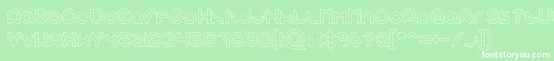 pandaman Hollow Font – White Fonts on Green Background