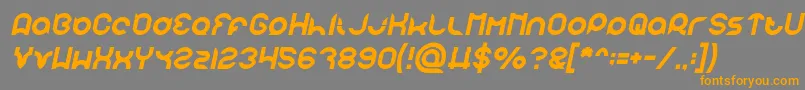 pandaman Italic Font – Orange Fonts on Gray Background