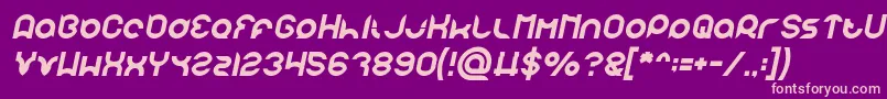 pandaman Italic Font – Pink Fonts on Purple Background