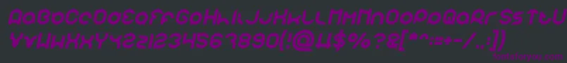 Шрифт pandaman Italic – фиолетовые шрифты на чёрном фоне