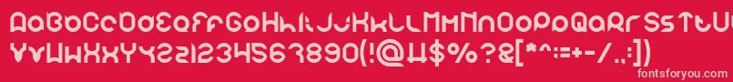 pandaman Light Font – Pink Fonts on Red Background