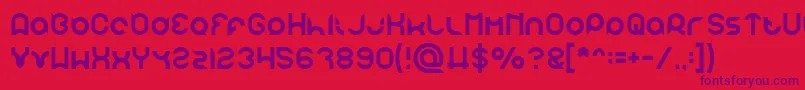 pandaman Light-Schriftart – Violette Schriften auf rotem Hintergrund
