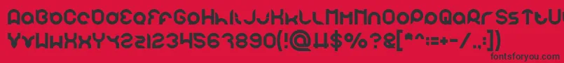 pandaman Font – Black Fonts on Red Background