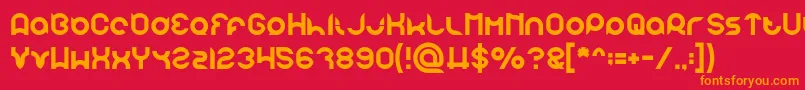 pandaman Font – Orange Fonts on Red Background