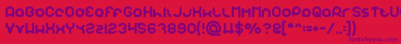 pandaman Font – Purple Fonts on Red Background
