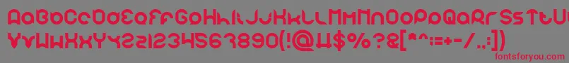 pandaman-Schriftart – Rote Schriften auf grauem Hintergrund