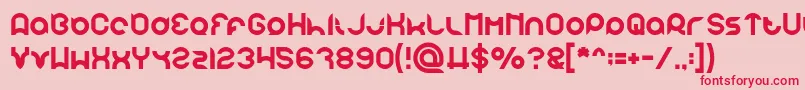 pandaman Font – Red Fonts on Pink Background