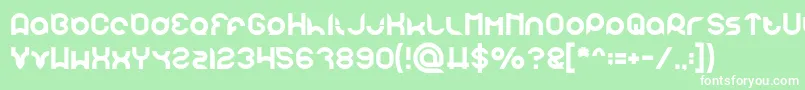 pandaman Font – White Fonts on Green Background