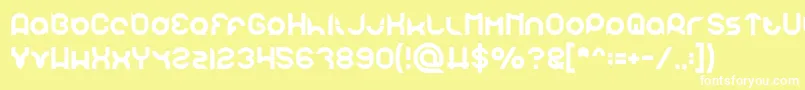 pandaman Font – White Fonts on Yellow Background