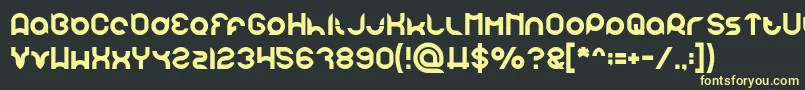 pandaman Font – Yellow Fonts on Black Background