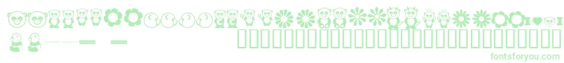 PANDB    Font – Green Fonts on White Background