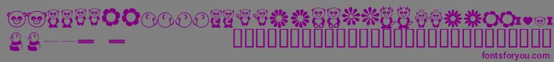 フォントPANDB    – 紫色のフォント、灰色の背景