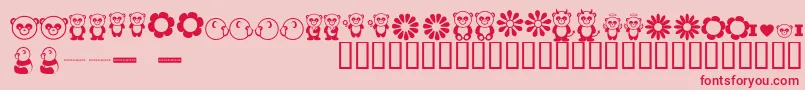 PANDB    Font – Red Fonts on Pink Background