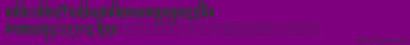 Шрифт Pandora Bold PersonalUse – чёрные шрифты на фиолетовом фоне