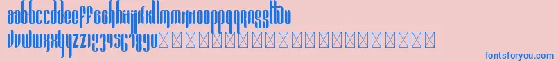 Шрифт Pandora Bold PersonalUse – синие шрифты на розовом фоне