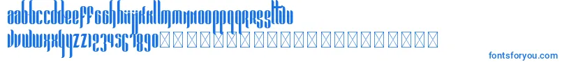 フォントPandora Bold PersonalUse – 白い背景に青い文字