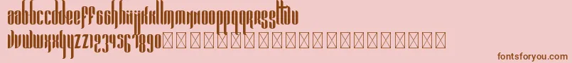 Pandora Bold PersonalUse-fontti – ruskeat fontit vaaleanpunaisella taustalla