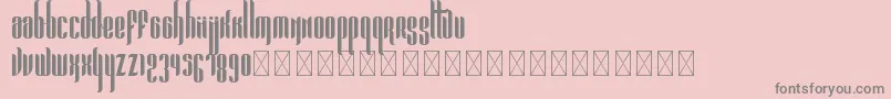 Pandora Bold PersonalUse-fontti – harmaat kirjasimet vaaleanpunaisella taustalla