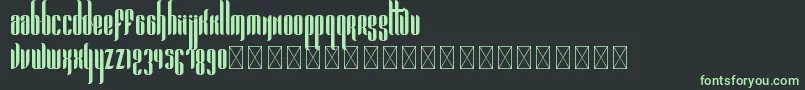 フォントPandora Bold PersonalUse – 黒い背景に緑の文字