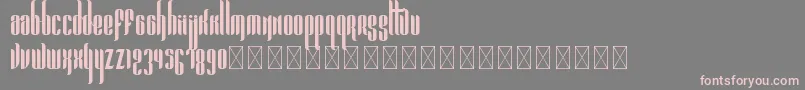 フォントPandora Bold PersonalUse – 灰色の背景にピンクのフォント